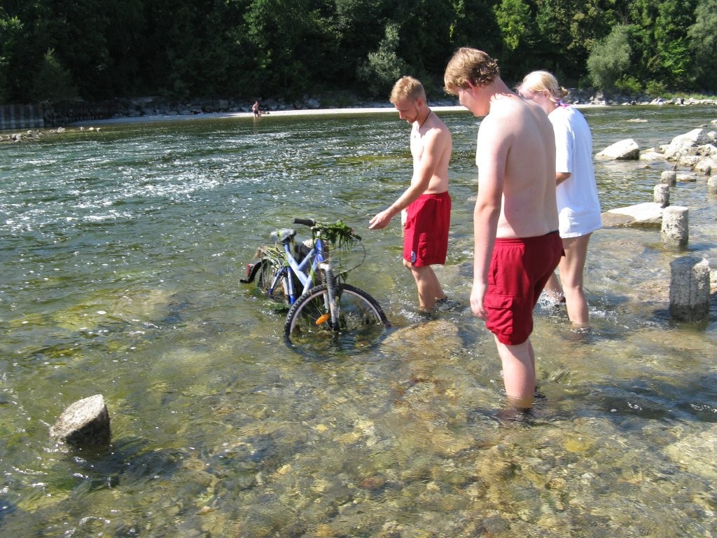 Fahrrad im Lech